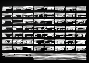 Dorthe Goeden: Ohne Titel (11/03) Papierschnitt, 107,5 x 149 cm (inkl. Rahmen), 2011